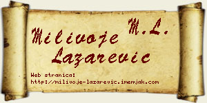 Milivoje Lazarević vizit kartica
